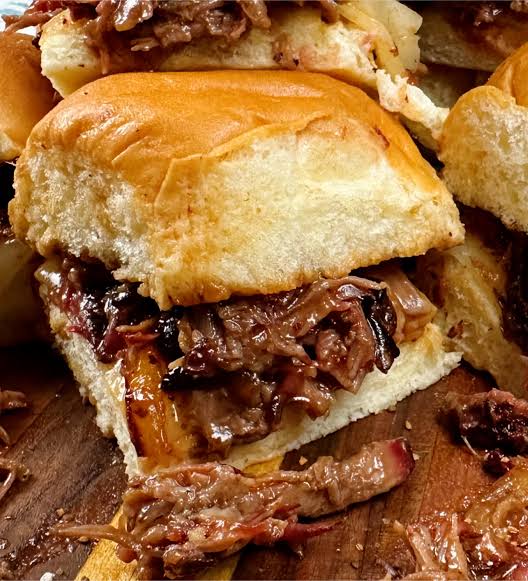 Smokehouse BBQ beef burger with cheddar and onions