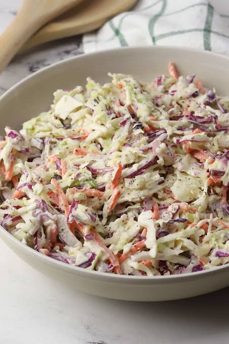 Fresh creamy Southern coleslaw